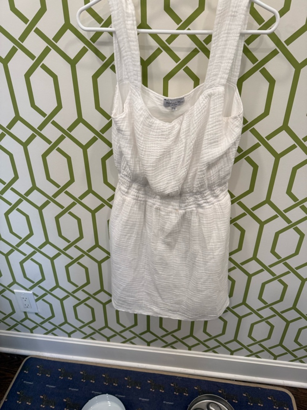 Michael Stars White Textured Double Gauze Darling Cotton‎ Sundress!